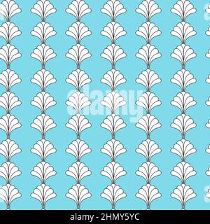 Nahtloses Muster-Design im Retro-Stil auf blauem Hintergrund Stock Vektor