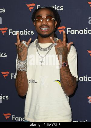Culver City, USA. 12th. Februar 2022. Quavo besucht Michael Rubins 2022 Fanatiker Super Bowl Party am 12. Februar 2022 in Culver City, Kalifornien. Foto: Casey Flanigan/imageSPACE/Sipa USA Kredit: SIPA USA/Alamy Live News Stockfoto