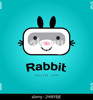 Vektor-Vorlage für das Rabbit-Logo-Symbol. Nettes Bild. vektor Stock Vektor