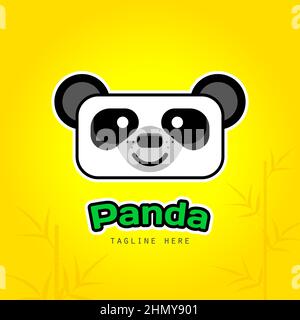 panda Logo Symbol Vektor Vorlage. Karnevalssymbol Stock Vektor