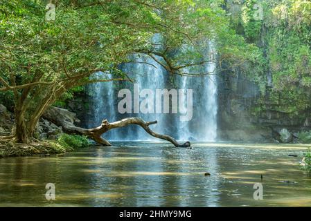 Wasserfall Llanos del Cortez, Bagaces, Guanacaste, Costa Rica Stockfoto