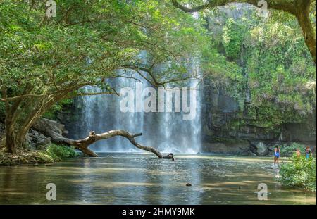 Wasserfall Llanos del Cortez, Bagaces, Guanacaste, Costa Rica Stockfoto