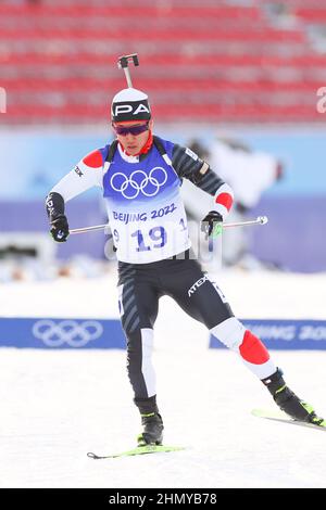 Zhangjiakou, Hebei, China. 12th. Februar 2022. Tsukasa Kobonoki (JPN) Biathlon: Männer 10km Sprint während der Olympischen Winterspiele 2022 in Peking im National Biathlon Center in Zhangjiakou, Hebei, China . Kredit: YUTAKA/AFLO SPORT/Alamy Live Nachrichten Stockfoto