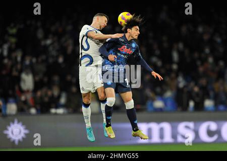 Neapel, Italien. 12th Feb, 2022. Spieler von Neapel, während des Spiels der italienischen Serie A Meisterschaft zwischen Napoli gegen Interzionale Endergebnis, Napoli , Internazionale, Spiel im Diego Armando Maradona Stadium gespielt. Napoli, Italien, 12. Februar 2022. Quelle: Vincenzo Izzo/Alamy Live News Stockfoto