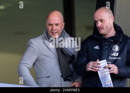 Rotterdam - Cheftrainer Arne Slot von Feyenoord während des Spiels zwischen Feyenoord O21 V NAC O21 in Nieuw Varkenoord am 12. Februar 2022 in Rotterdam, Niederlande. (Box-to-Box-Bilder/Yannick Verhoeven) Stockfoto