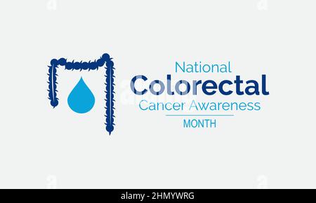 Colorectal Cancer Awareness Month. vektor-Template-Design für Banner, Karte, Poster, Hintergrund. Stock Vektor