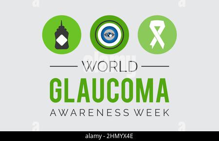 Glaukom Awareness Week. vektor-Template-Design für Banner, Karte, Poster, Hintergrund. Stock Vektor