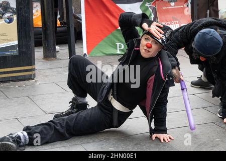 Tötet Den Bill. Protest gegen bürgerliche Freiheiten, Newcastle upon Tyne, Großbritannien. Vorgeschlagene Änderungen des Strafjustizsystems, der Polizeibefugnisse in Police und Crime Bill. Stockfoto