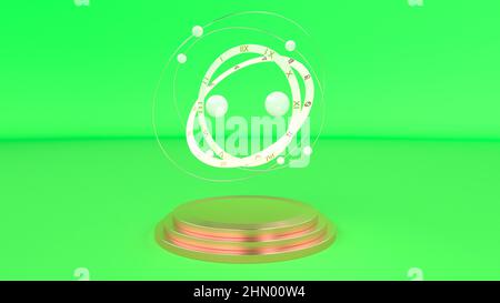 Motion Graphic minimal modern minimalistisches Design intro 3D Render Stockfoto