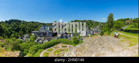 Panoramablick vom Kierberg von Monschau Stockfoto