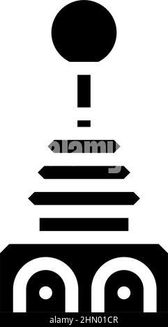 Abbildung des Glyphen-Symbols für den Flüssigkeitsstromschalter Stock Vektor