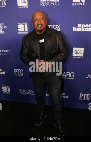 Daymond John kommt bei Sports Illustrated The Party x Palm Tree Crew am Samstagabend in Century City, Kalifornien, am Samstag, den 12. Februar 2022 an. (Foto von Conor Duffy/Sipa USA) Stockfoto