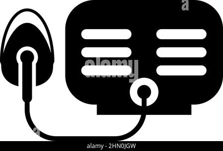 Vernebler mit Maskensymbol schwarz Farbe Vektor Illustration Bild flach Stil einfach Stock Vektor