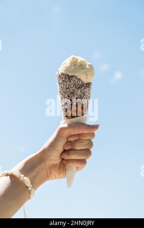 Eiscreme-Kegel Stockfoto