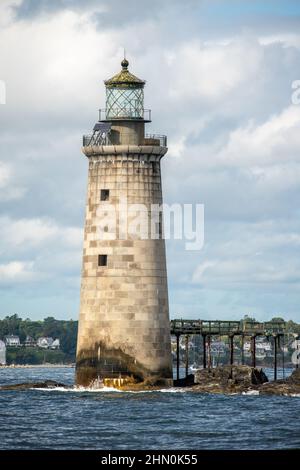 RAM Island Ledge Light Station Maine Coast Stockfoto