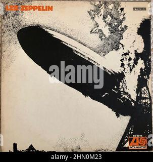 LED Zeppelin, 1960er Jahre Rock Music Collection, Rock Album Cover, klassische Rock Vinyl Alben, Vintage Cover Stockfoto