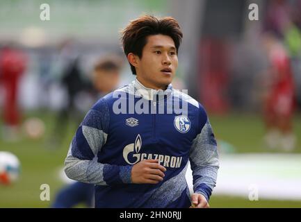 firo: 02/13/2022 Fuvuball, Fußball, 2nd Bundesliga, Saison 2021/2022, F95 Fortuna Dvºsseldorf, Düsseldorf - FC Schalke 04 Dong-gyeong Lee, Dong gyeong Lee, Halbfigur Stockfoto