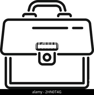 Symbolumriss für Business Case. Aktenkoffer Stock Vektor