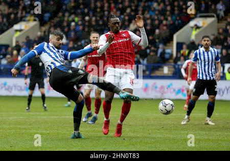 Callum Pherson am Mittwoch von Sheffield hat während des Sky Bet League One-Spiels im Hillsborough Stadium, Sheffield, einen Torversuch unternommen. Bilddatum: Sonntag, 13. Februar 2022. Stockfoto