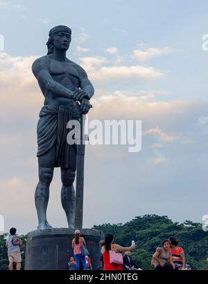 24. September 2019. lapu-lapu's Monument im Rizal Park, Manila Philippinen. Lapu Lapu ist ein philippinischer Held, der Ferdinand Magellan getötet hat Stockfoto