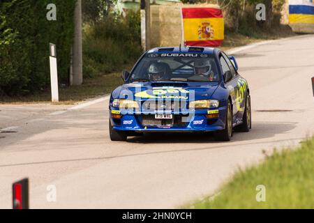 Colin McRae Subaru Impreza WRC alter Rennwagen Rallye DIE LEGENDE 2017 Stockfoto