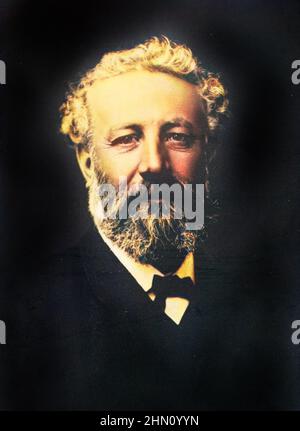 Portrait de Jules Verne - ecrivain francais Stockfoto