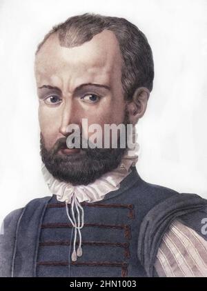 Portrait de Niccolo di Bernardo dei Machiavelli (Nicolas nicolo Machiavel, 1469-1527) Stockfoto