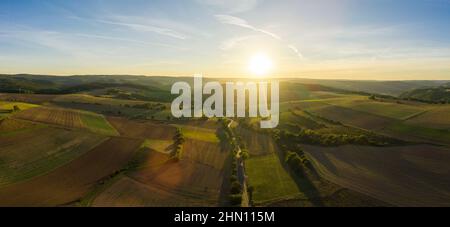 Nationalpark Eifel - Drohne aus der Luft geschossen Stockfoto