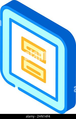 Isometrische Symboldarstellung der usb-Buchse Stock Vektor