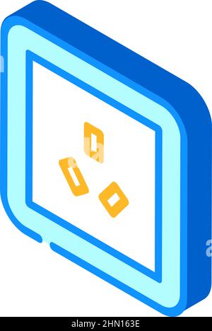 abbildung des isometrischen Symbolvektors für den australischen Sockel Stock Vektor