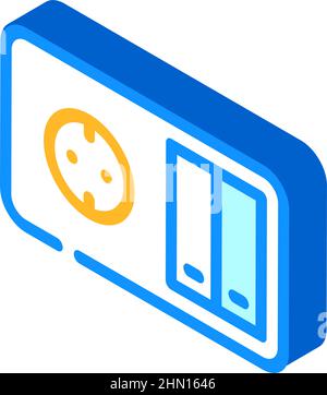 Isometrische Symbolvektordarstellung für Schaltersockel Stock Vektor