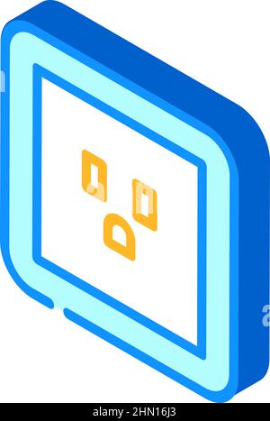 isometrische Symboldarstellung für amerikanische Sockel Stock Vektor