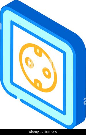 isometrische Symboldarstellung für europäische Sockel Stock Vektor