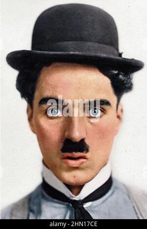 CHARLIE CHAPLIN (1889-1977) englischer Comicschauspieler auf einer amerikanischen Postkarte um 1920 Stockfoto