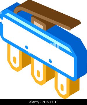 Isometrische Symboldarstellung des Endschalters Stock Vektor