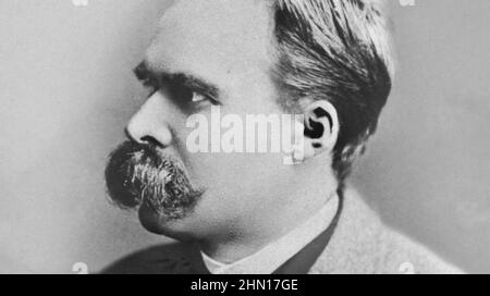 FRIEDRICH NIETZSCHE (1844-1900) deutscher Philosoph, um 1890 Stockfoto