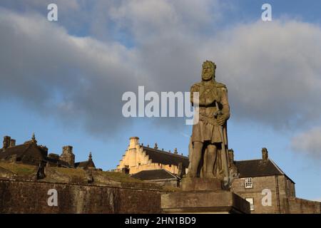 Statue von Robert the Bruce, Stirling Castle Stockfoto