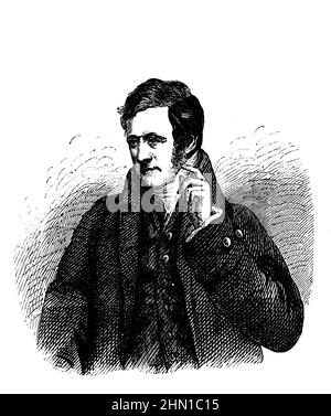 Wissenschaftsgeschichte, Porträt des englischen Chemikers und Erfinders Sir Humphry Davy Stockfoto