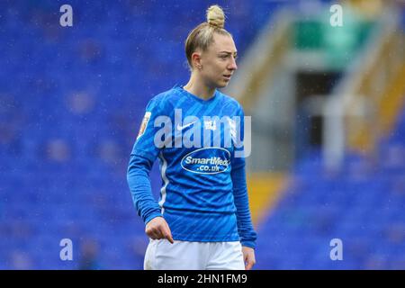 Birmingham, England, 13th. Februar Jade Pennock (11 Birmingham City) im WSL-Spiel zwischen Birmingham City und Tottenham Hotspur in St. Andrews. Gareth Evans/SPP Kredit: SPP Sport Pressefoto. /Alamy Live News Stockfoto