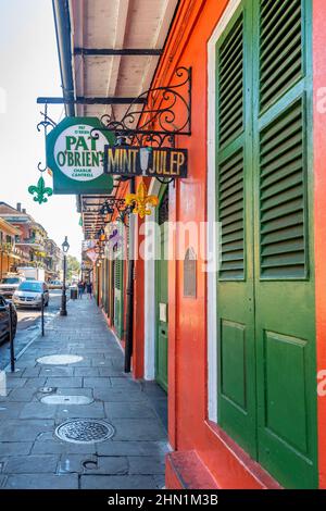Pat O'Brien's Patio und Bar im French Quarter in New Orleans, Louisiana, USA. Stockfoto
