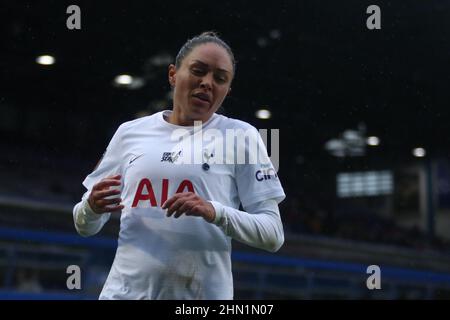 BIRMINGHAM, GROSSBRITANNIEN. FEB 13th Kyah Simon von Tottenham Hotspur, aufgenommen während des Barclays FA Women's Super League-Spiels zwischen Birmingham City und Tottenham Hotspur am Sonntag, 13th. Februar 2022 in St. Andrews, Birmingham. (Kredit: Kieran Riley | MI Nachrichten) Kredit: MI Nachrichten & Sport /Alamy Live Nachrichten Stockfoto