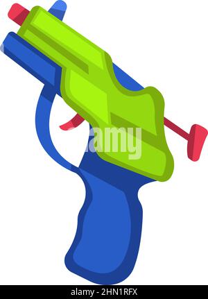 Plastikwaffe. Spielzeugpistole für Kinder. Symbol für Wasserblaster Stock Vektor