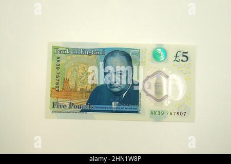 Fünf (5) Pfund Banknote, Pfund Sterling £ (GBP), Vereinigtes Königreich, England, Europa Stockfoto