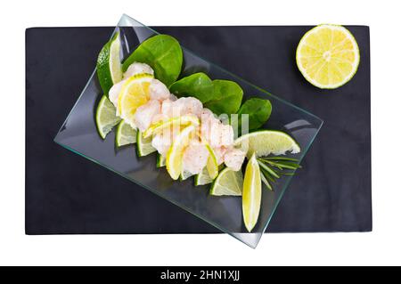 Frisch zubereitetes Merluza ceviche Stockfoto