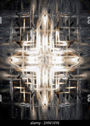 Wellen und Reflexionen im River Cherwell in Oxford - abstrakte Visualisierung T7 Stockfoto