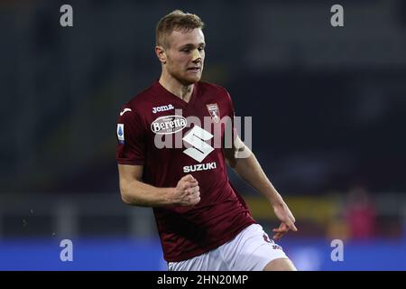 Turin, Italien. 12th. Februar 2022. Tommaso Pobega (FC Turin) während des FC Turin gegen FC Venezia, italienisches Fußballspiel Serie A in Turin, Italien, Februar 12 2022 Quelle: Independent Photo Agency/Alamy Live News Stockfoto