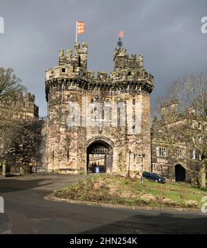 Pförtnerhaus von Lancaster Castle, Lancaster, Großbritannien Stockfoto