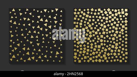 Golden Luxus Hintergründe Set. Vintage-Vektorgrafik. Stock Vektor