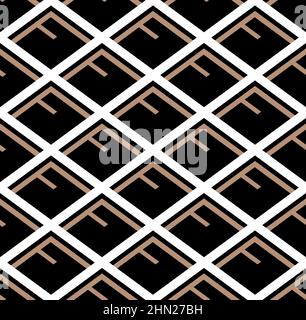 Nahtloses geometrisches Muster mit schrägen Linien Ready for Textile Prints. Stockfoto