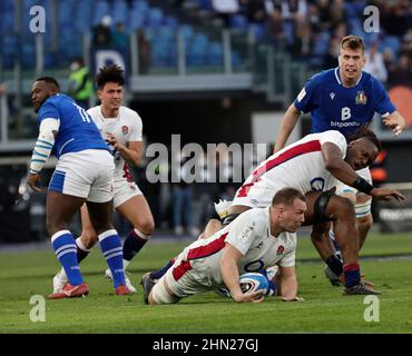 Stadio Olimpico, Rom, Italien. 13th. Februar 2022. 6-Nations International Rugby, Italien gegen England: Credit: Action Plus Sports/Alamy Live News Stockfoto